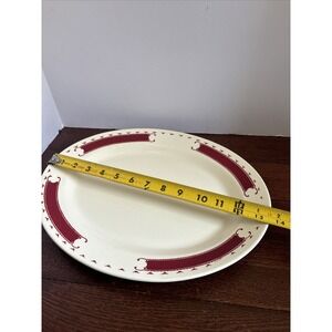 Vintage Homer Laughlin Burgundy Red  F 53 N 8 13.5"x 11" Oval‎ Serving Platter.
